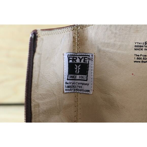 Frye Small Frye Boots Youth 12 Brown Leather Melissa 2 Tone Harness Girls Riding - Picture 10 of 11